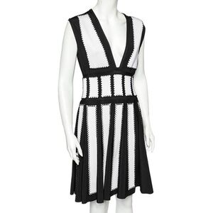 GIVENCHY Black and White Sleeveless Dress